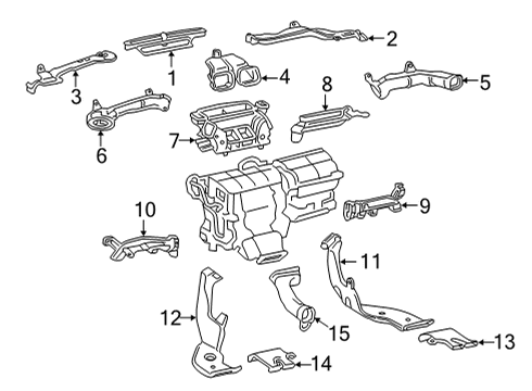 2022 Toyota Venza Duct Sub-Assembly, HEATE Diagram for 55085-48050