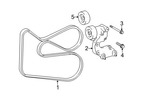 2010 Toyota Highlander Belts & Pulleys Diagram