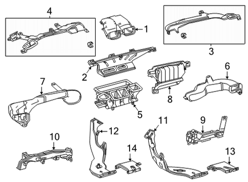 2021 Toyota Highlander Ducts & Louver Diagram 1 - Thumbnail