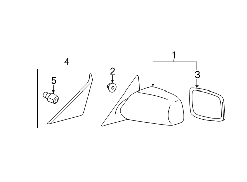 2011 Toyota Camry Outside Mirrors Diagram 2 - Thumbnail