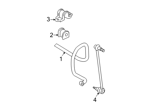 2007 Toyota Solara Stabilizer Bar & Components - Front Diagram