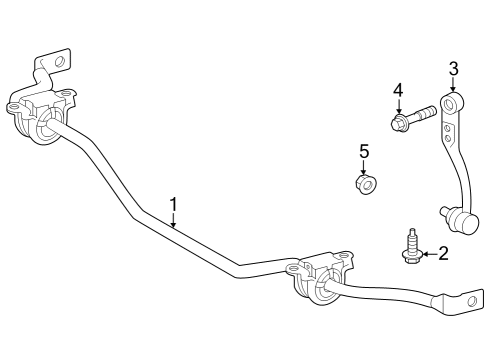 2024 Toyota Grand Highlander Stabilizer Bar & Components - Rear Diagram