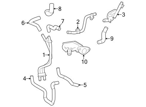 2024 Toyota Sequoia HOSE, WATER BY-PASS Diagram for 16264-F4010