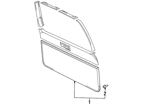 1997 Toyota Land Cruiser Interior Trim - Tail Gate Diagram