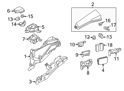 2015 Toyota Avalon Cover, Relay Block Diagram for 82662-07110