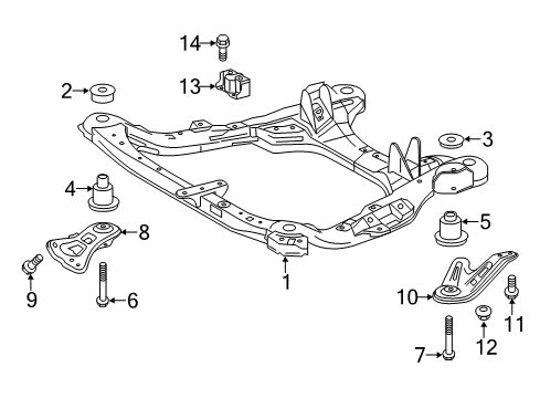 2018 Toyota Highlander DAMPER, Front Suspension Diagram for 51227-0E080