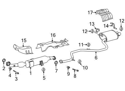 2023 Toyota Corolla PIPE ASSY, EXHAUST Diagram for 17410-24730