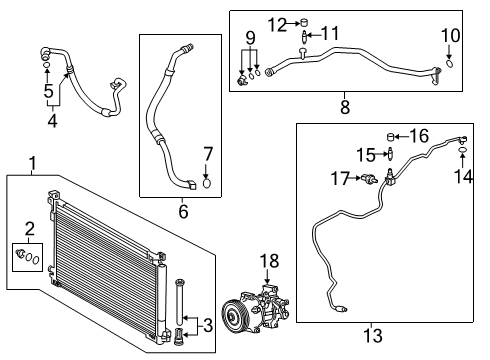 2023 Toyota Corolla CONDENSER ASSY, SUPP Diagram for 884A0-02130