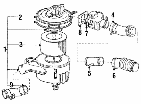 1991 Toyota Land Cruiser Air Intake Diagram