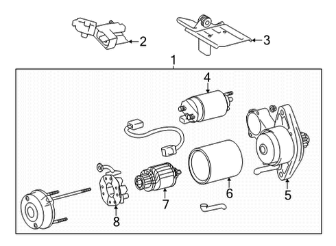 2022 Toyota Tundra TERMINAL, STARTER Diagram for 28181-70011