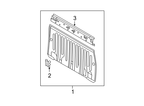 2009 Toyota Tundra Upper Reinforcement Diagram for 64105-0C051