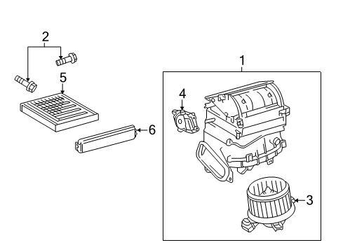 2016 Toyota Prius V Blower Motor & Fan, Air Condition Diagram