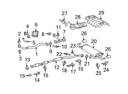 2009 Toyota Venza BAFFLE Sub-Assembly, Exhaust Diagram for 17408-0P020