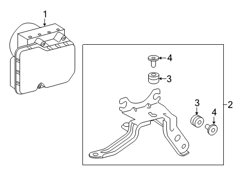 2018 Toyota Corolla ABS Components Diagram