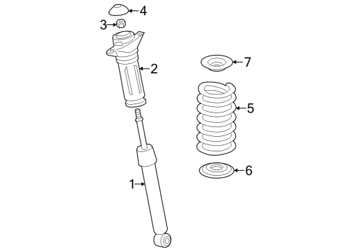 2023 Toyota Crown INSULATOR, RR COIL S Diagram for 48258-48040