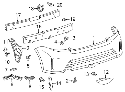 2015 Scion tC Cover, Rear Bumper L/P Diagram for 52159-21914