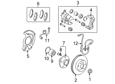 2010 Toyota Corolla ACTUATOR Assembly, Brake Diagram for 44050-02450