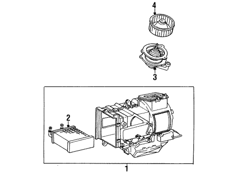 1986 Toyota Corolla Resistor, Heater Blower Diagram for 87138-12091