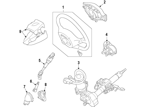 2011 Scion xB Wheel Assembly, Steering Diagram for 45100-12E00-B0