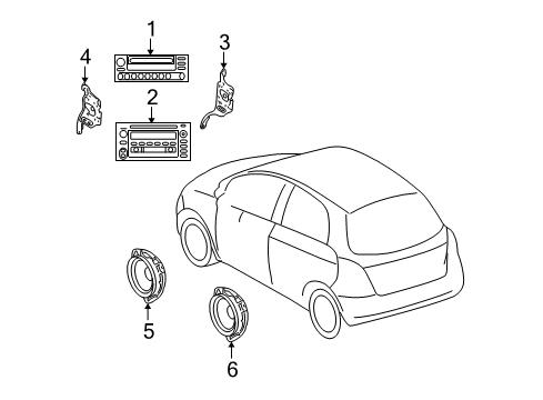 2009 Toyota Yaris Sound System Diagram 1 - Thumbnail