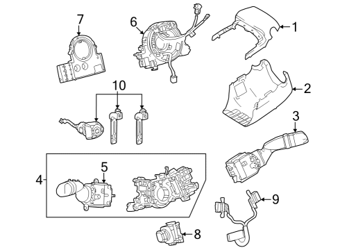 2024 Toyota Sequoia CYLINDER & KEY SET Diagram for 69005-0C300