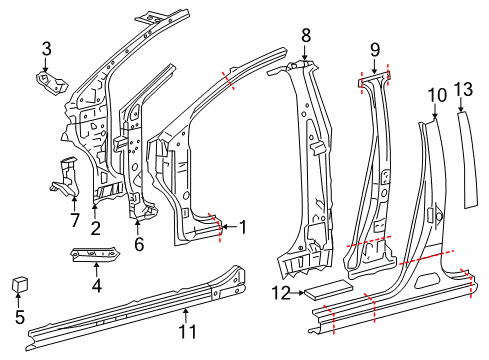 2014 Toyota Yaris Reinforcement Sub-Assembly,Front Diagram for 61109-52904