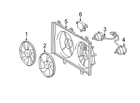 2009 Toyota Avalon Cooling System, Radiator, Water Pump, Cooling Fan Diagram