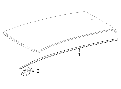 2023 Toyota GR Corolla Exterior Trim - Roof Diagram