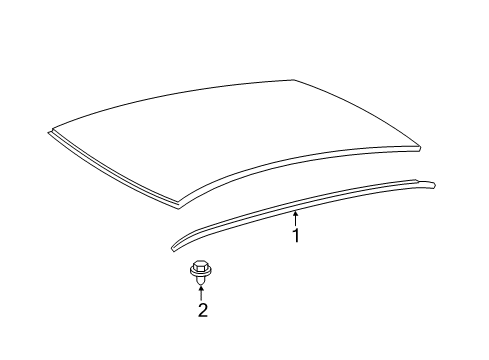 2008 Toyota Camry Exterior Trim - Roof Diagram 2 - Thumbnail