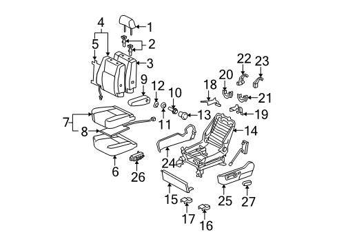 2007 Toyota Sequoia Frame Assembly, Front Seat Diagram for 71120-0C031