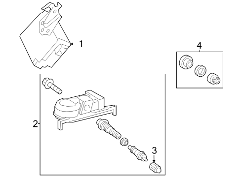 2023 Toyota Corolla Cross Tire Pressure Monitoring Diagram