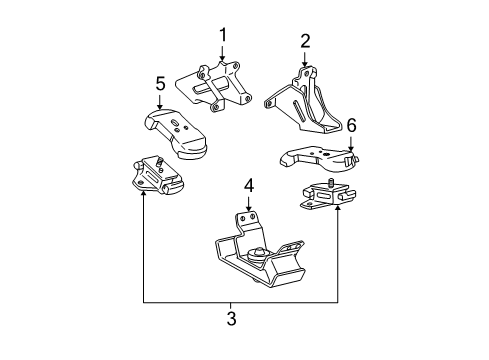 2004 Toyota Tundra Engine Mounting Diagram 1 - Thumbnail