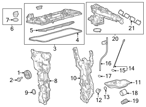 2024 Toyota Grand Highlander GASKET, CYLINDER HEA Diagram for 11214-F0020