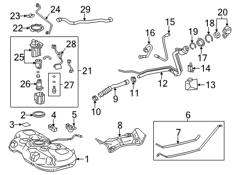 2012 Toyota Prius V Band Sub-Assembly, Fuel Diagram for 77601-47060