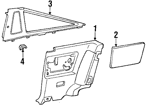 1987 Toyota Supra Interior Trim Diagram