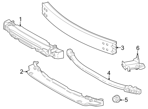 2024 Toyota Grand Highlander Bumper & Components - Front Diagram 4 - Thumbnail