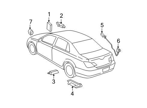 2006 Toyota Avalon Transmitter Sub-Assy, Electrical Key Diagram for 89904-07030