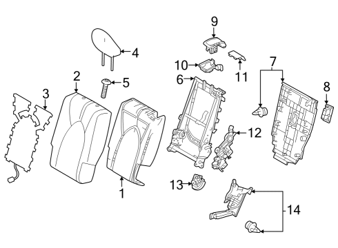 2024 Toyota Grand Highlander COVER SUB-ASSY, RR S Diagram for 71078-0EA90-B2