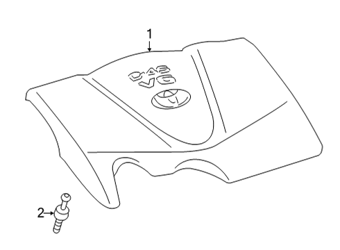 2022 Toyota Highlander Engine Appearance Cover Diagram