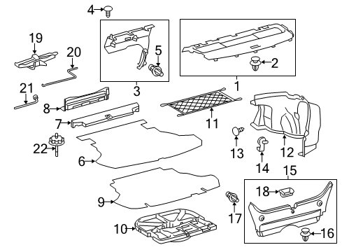 2014 Toyota Camry Interior Trim - Rear Body Diagram