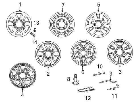 1998 Toyota 4Runner Wheels Diagram