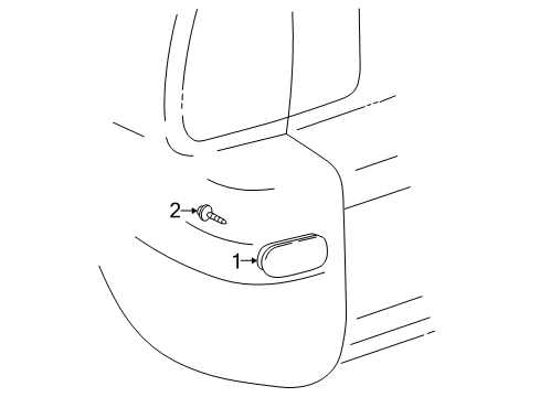 2001 Toyota RAV4 Rear Reflector Diagram