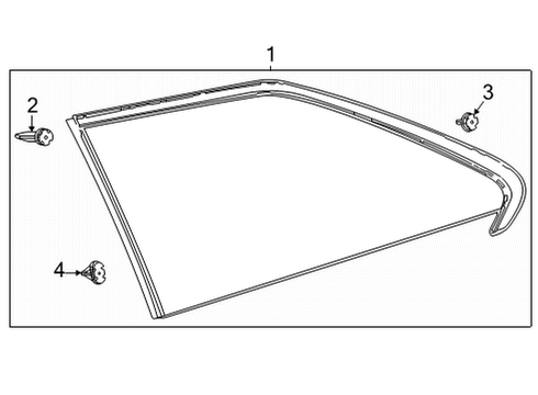 2021 Toyota Sienna WINDOW ASSY, QUARTER Diagram for 62730-08201