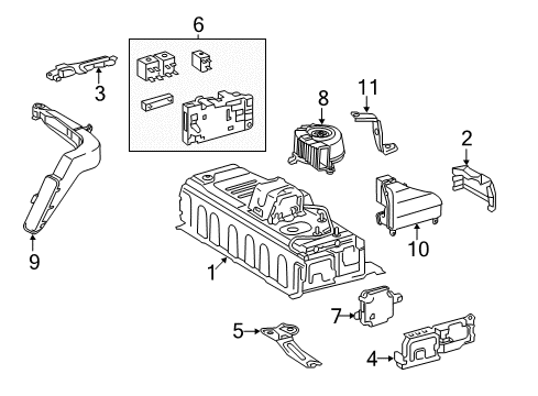 2015 Toyota Camry Duct, Hv Battery Int Diagram for G92D1-06064