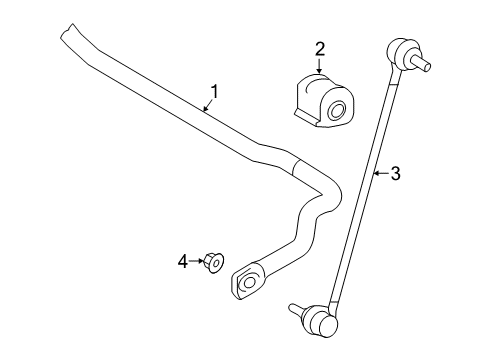 2017 Toyota Corolla iM Stabilizer Bar & Components - Front Diagram