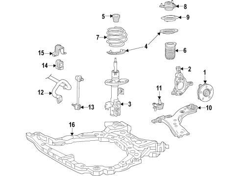 2022 Toyota Corolla Bush, STABILIZER Diagram for 48815-02340