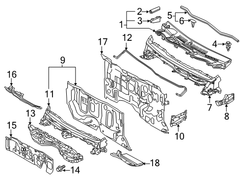 2014 Scion iQ CROSSMEMBER Sub-Assembly Diagram for 57103-74011