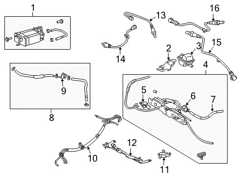 2005 Toyota Highlander Valve Sub-Assy, Ventilation Diagram for 12204-28020