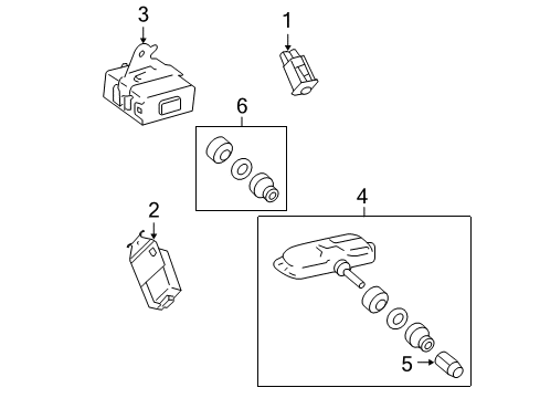 2011 Toyota Corolla Receiver Assy, Tire Pressure Monitor Diagram for 89760-12010