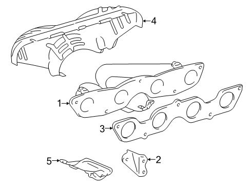 2002 Toyota Prius INSULATOR, Exhaust Manifold Heat Diagram for 17167-21050